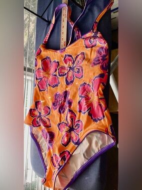 Sassafras Vintage 90s Hi Cut Swimsuit, Tropical Bold Floral